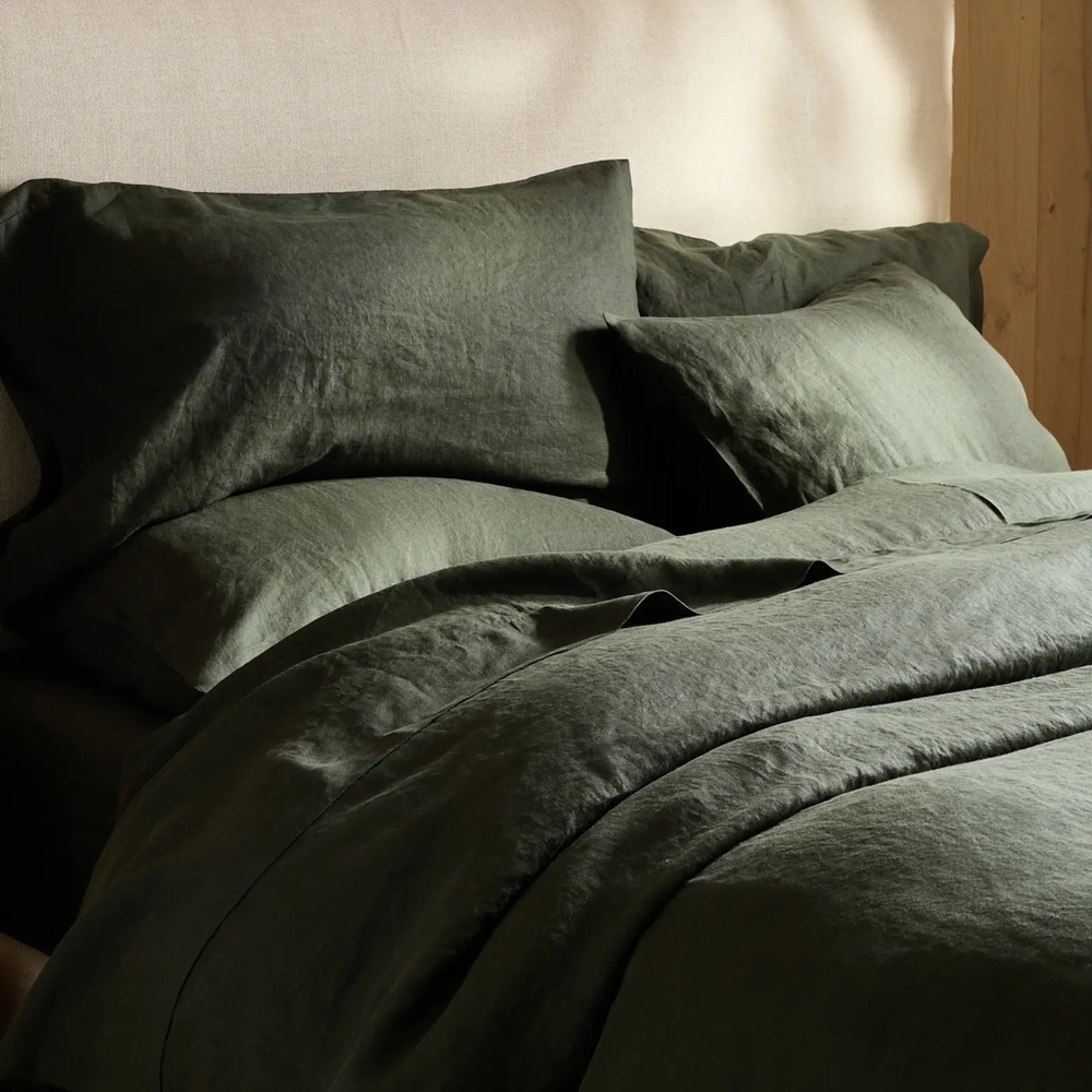 Quince European Linen King Sheet Set plus Standard Shams